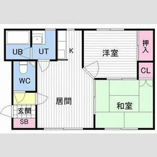 Kハイム星置 A棟【107号室】の間取り