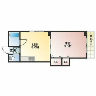 ノースランド菊水【401号室】の間取り