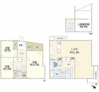 愛知県名古屋市瑞穂区岳見町4丁目【一戸建】の間取り