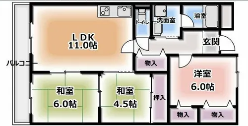 ガーデンスクエア【2階】の間取り