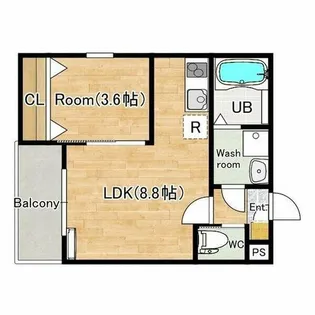ジーメゾン枚方走谷ルクシエ 条件変更しました【1階】の間取り
