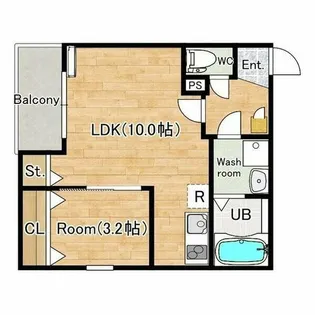 (仮称)ジーメゾン枚方走谷ルクシエ【2階】の間取り