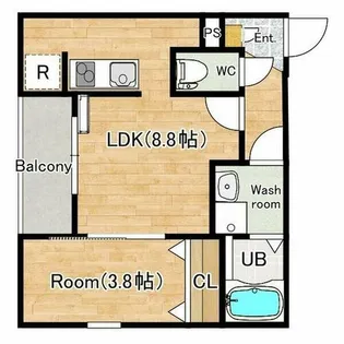 ジーメゾン枚方走谷ルクシエ 条件変更しました 【2階】の間取り