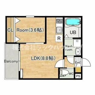 ジーメゾン枚方走谷ルクシエ 条件変更しました【2階】の間取り