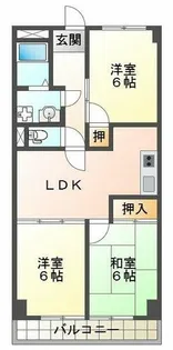 ナナミール西明石【3階】の間取り