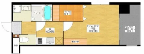 Kaunis都島【4階】の間取り