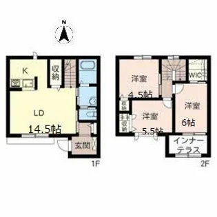 シャーメゾンダイガ【1階】の間取り