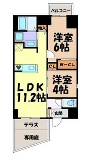 プレイズシード浅間町【1階】の間取り