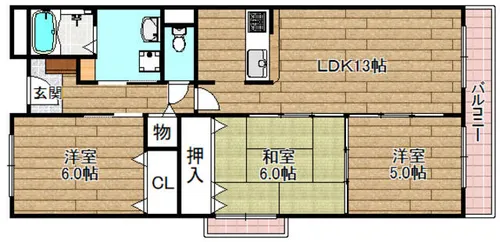 マンションヒット【207号室】の間取り