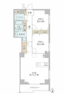 クレアーレ元町【5階】の間取り