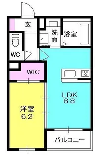 へーベルメゾン夙川【206号室】の間取り