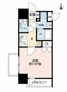 サヴォイ箱崎セントリシティ【12階】の間取り