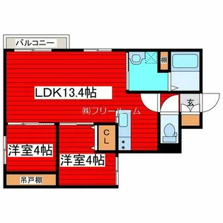 トロワセリーヌ【4階】の間取り