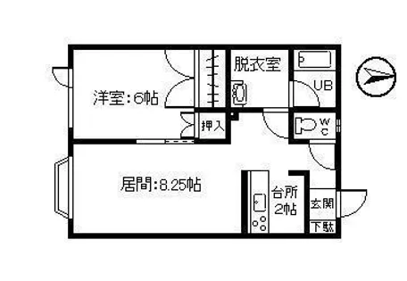 クレールハイム【1-E号室】の間取り