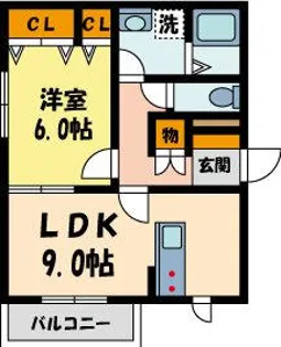 ラ・カーサ夙川【1階】の間取り