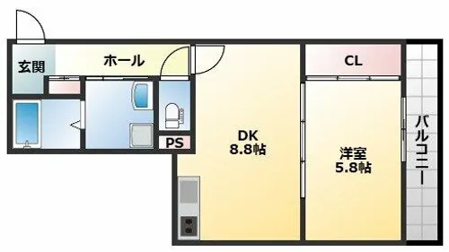 EIJU八尾本町【2階】の間取り