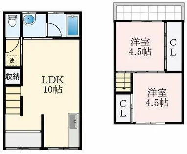 大阪府松原市北新町3丁目【一戸建】の間取り
