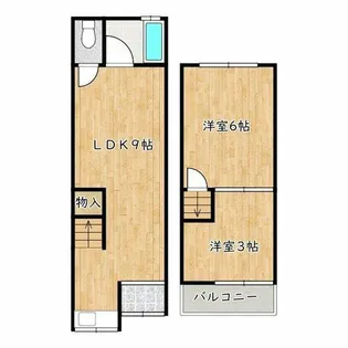 大阪府松原市東新町5丁目【テラスハウス】の間取り