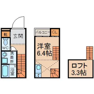 ルークス名古屋【110号室】の間取り