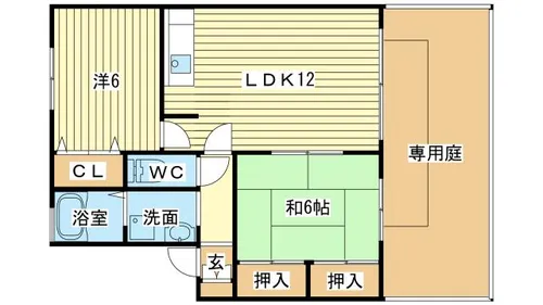 メゾンフィディリオB【1階】の間取り