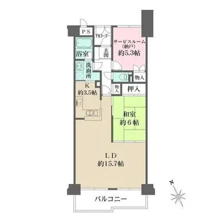 藤和千里ハイタウン【7階】の間取り