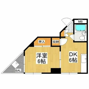 シャトー大美野【3階】の間取り