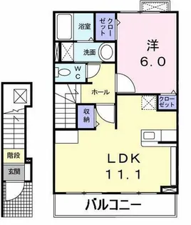 カーサプラシードⅠ【2階】の間取り