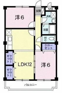 エステート光【2階】の間取り