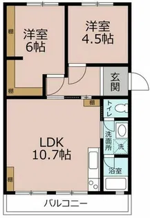 パビリオン菫台A棟【4階】の間取り