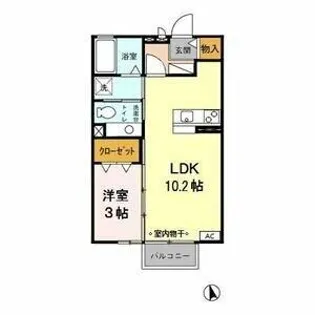 サンライズ【2階】の間取り