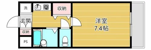 コアシティ如是【310号室】の間取り