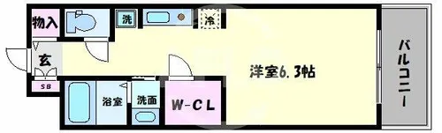 アークアベニュー天王寺【13階】の間取り