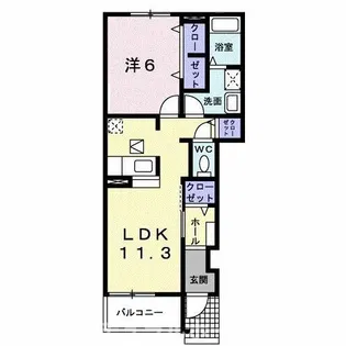 ブライト【1階】の間取り