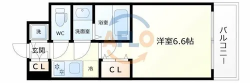 S-RESIDENCE福島玉川Deux【13階】の間取り