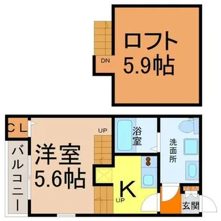 OakTreeMaison志賀【1階】の間取り