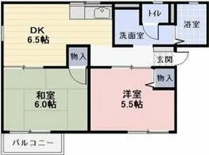 コーポなすⅡ【2階】の間取り
