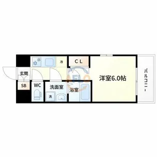 エスリード新大阪グランファースト【7階】の間取り