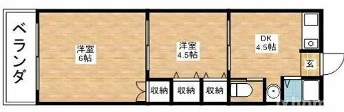 むつみマンション【3階】の間取り