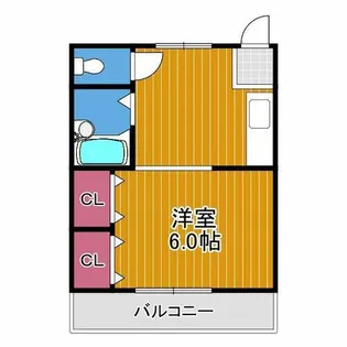 レインボーハイツ南【2階】の間取り