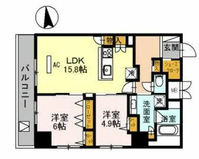 グランセジュール江坂【12階】の間取り