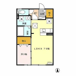 ヴィライン若宮【2階】の間取り