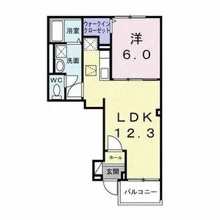 カーサバレンシア多米西町【1階】の間取り