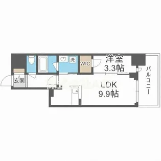 RJRプレシア南堀江【3階】の間取り