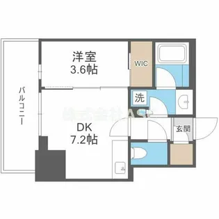 ルフォンプログレ堺筋本町タワーレジデンス【302号室】の間取り