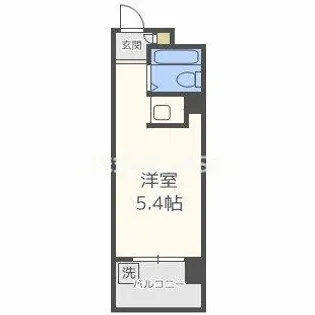パークサイド上本町駅前【8階】の間取り