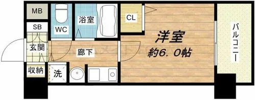 プレサンス東本町【6階】の間取り