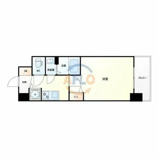 ディームス江坂【2階】の間取り