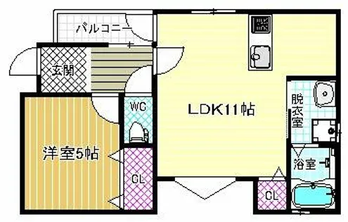 アライアンス富田林【3階】の間取り