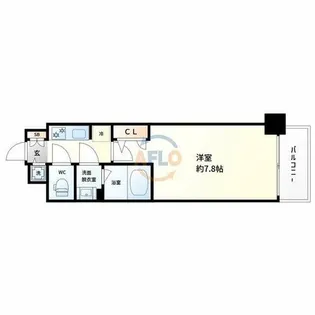 S-RESIDENCE新大阪駅前【13階】の間取り