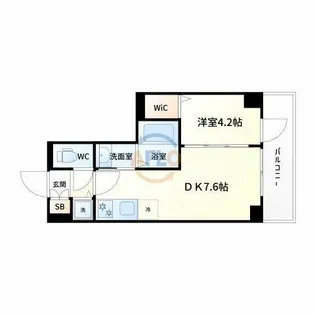 S-RESIDENCE江坂【3階】の間取り